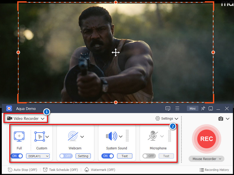 choose recording option