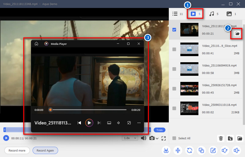 locate the recording