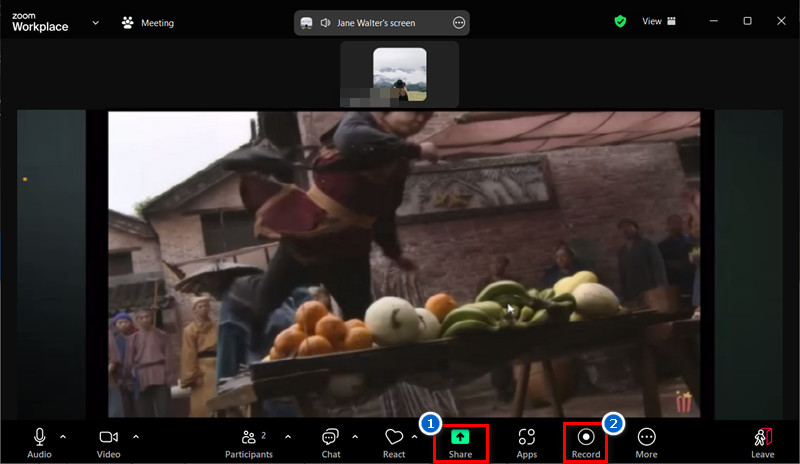 share protected video on zoom and record it