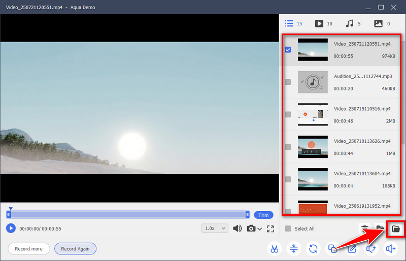 locate the recording