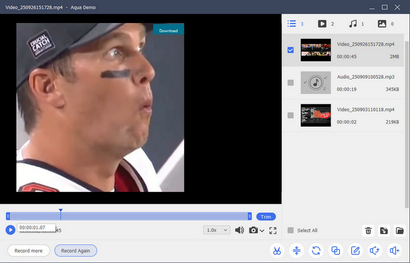preview recorded gif
