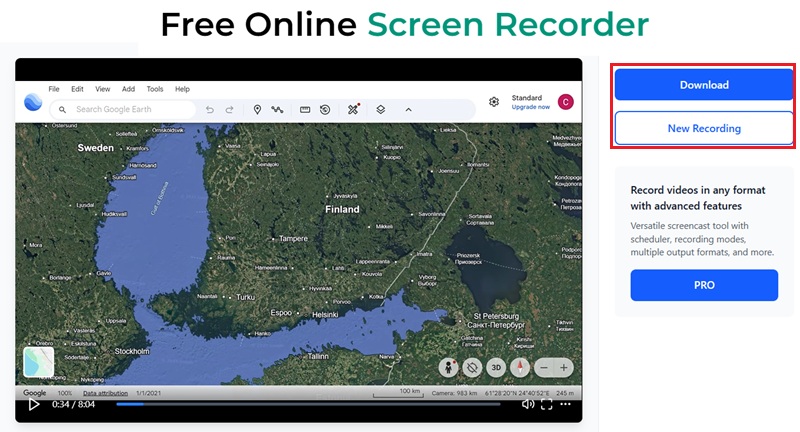save google earth recording
