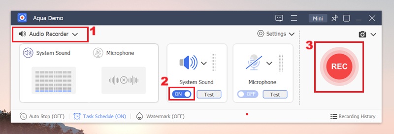 record internal sounds