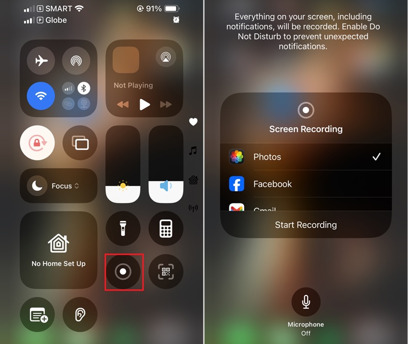 record internal audio iphone recording