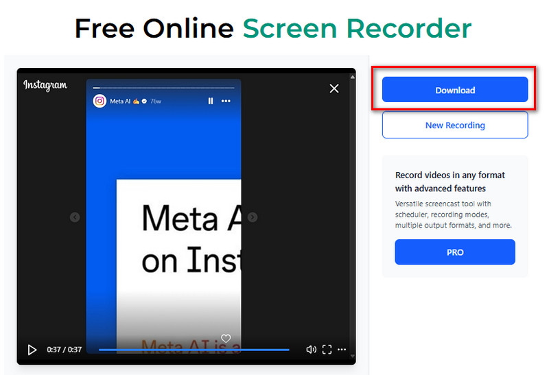 preview and download the recorded live