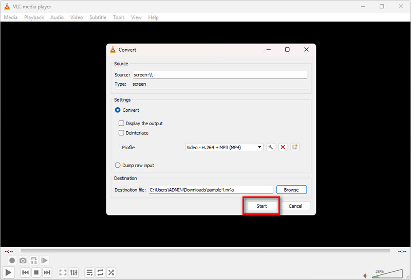 start to record your screen