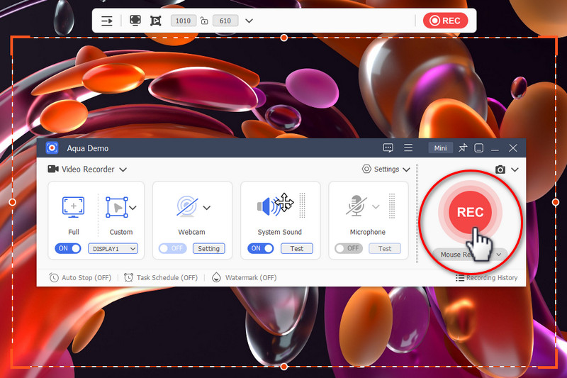 start to record your screen
