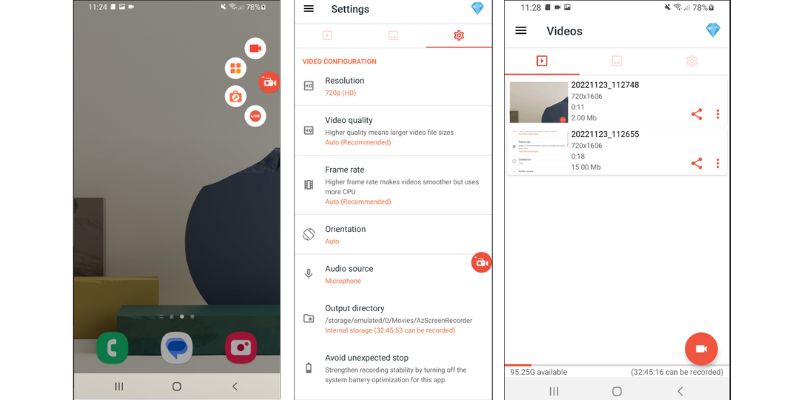 az screen recorder as android screen recorder without watermark