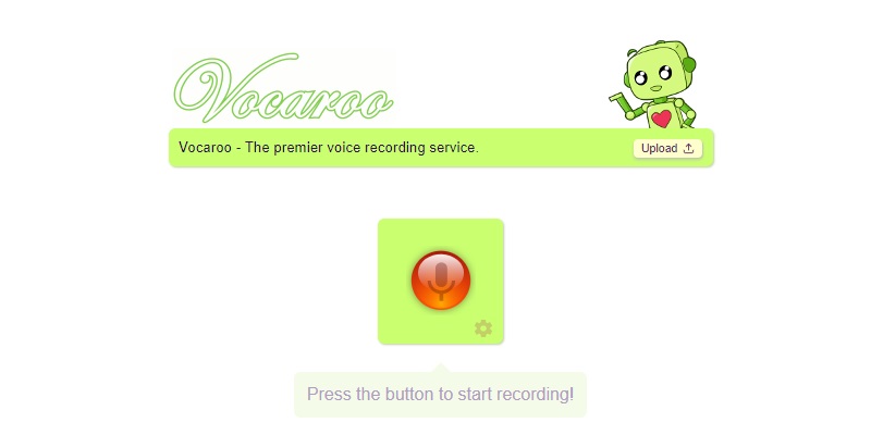 vocaroo interface