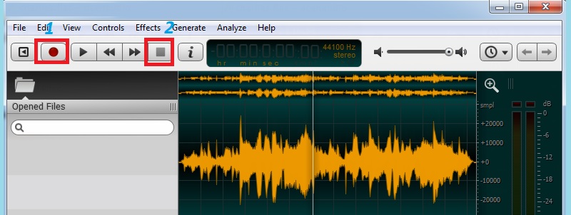 ocenaudio step 2