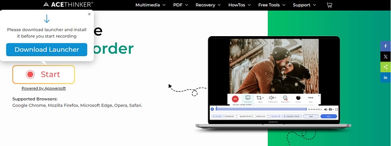 free online audio recorder interface