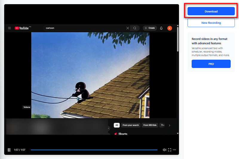 preview and download the recording