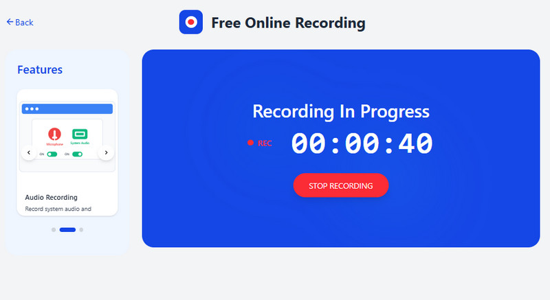 start and stop the recording