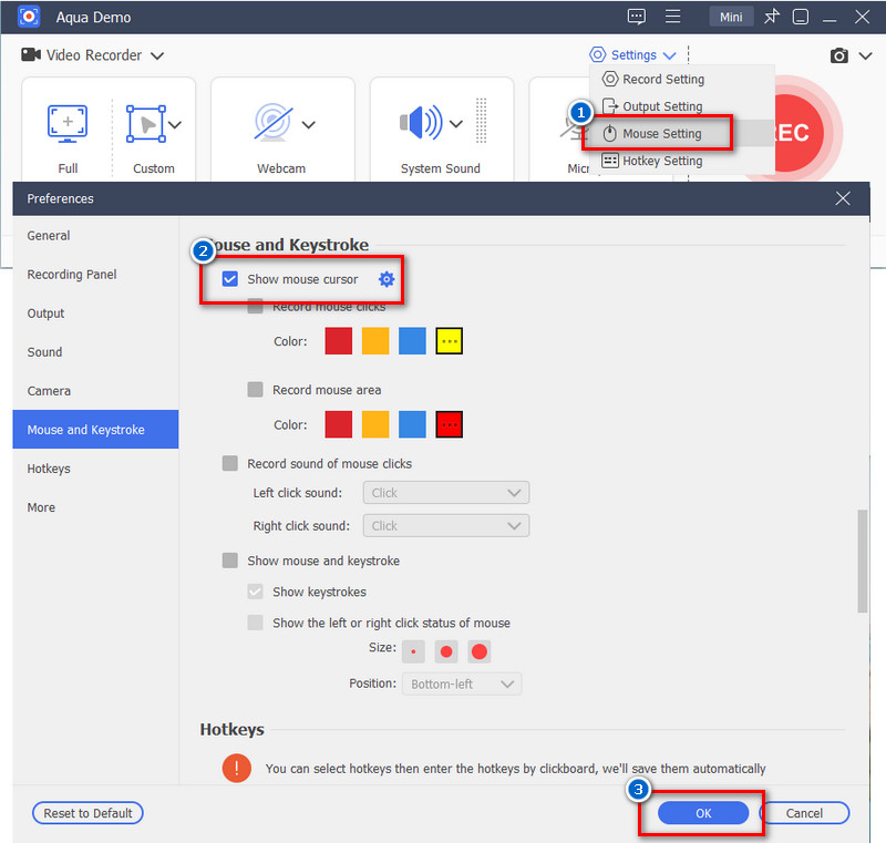disable mouse on settings