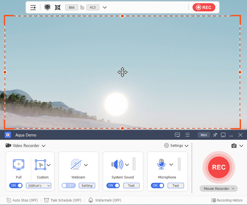 start to screen record without background noise