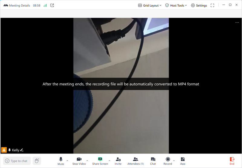 stop the recording and end the meeting