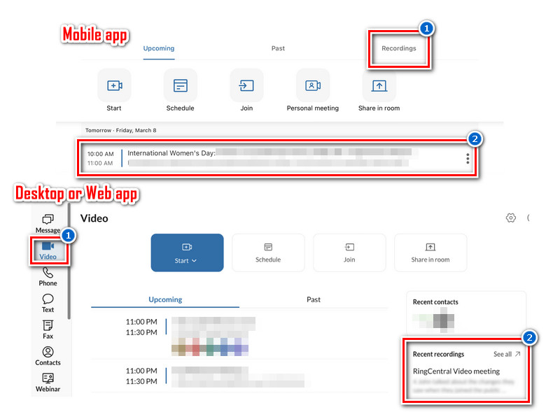 access and manage your recordings