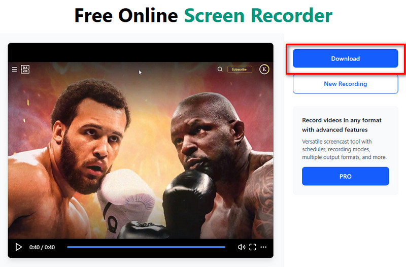 download the recorded live game on dazn