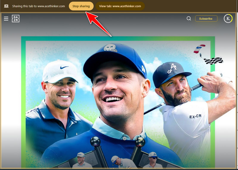 start recording dazn content