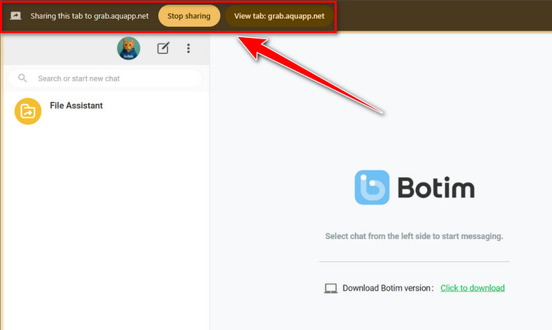 record call on botim using aquapp online screencast