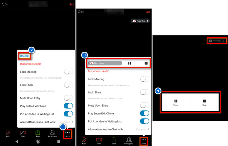 record ringcentral meeting on mobile app