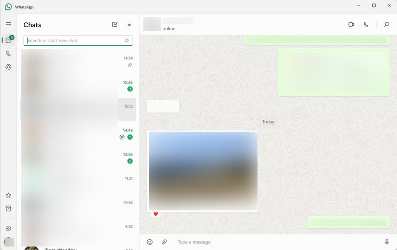whatsapp interface