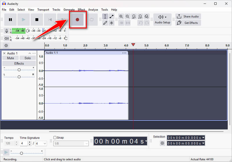 start recording audio