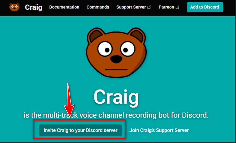 invite craig to your server