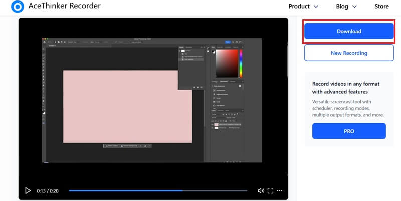 download photoshop recordings