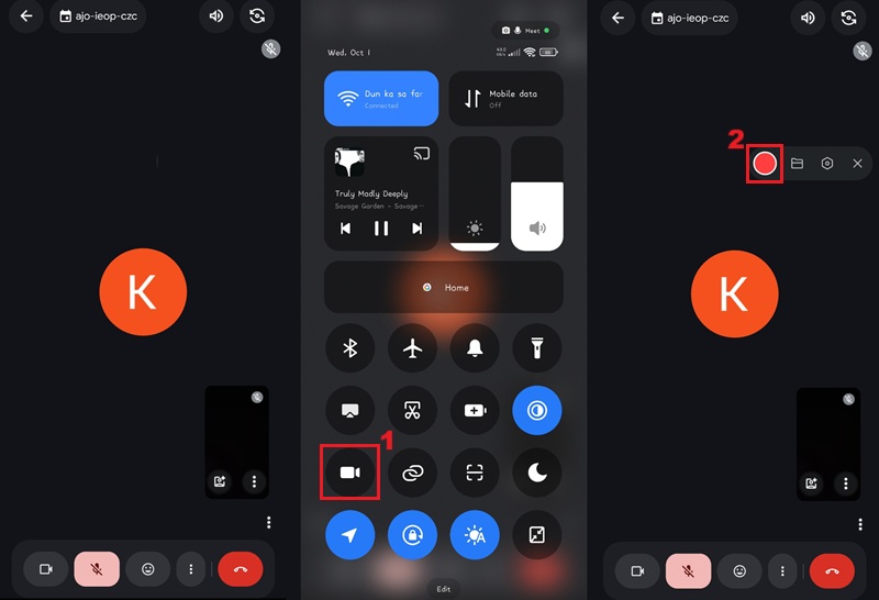 start recording on android