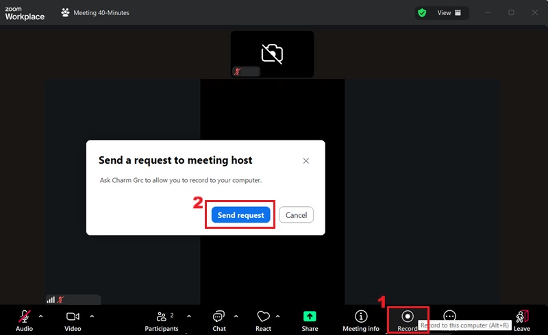 request to record zoom meeting