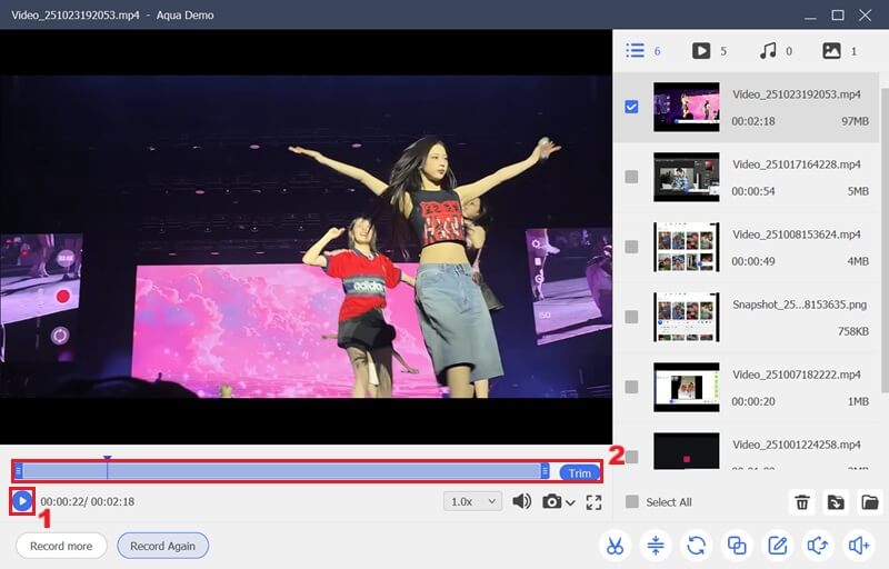 preview samsung recording