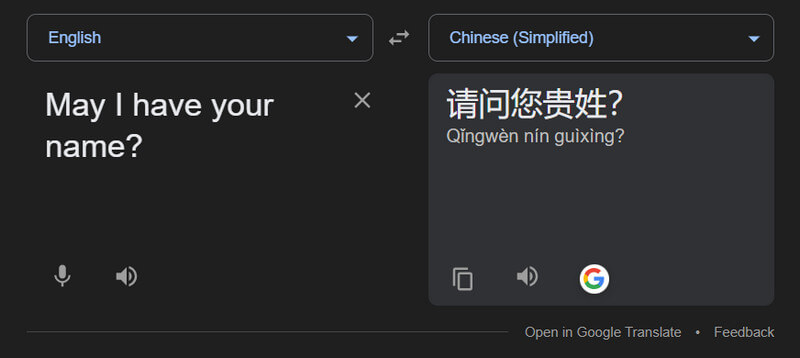 visit google translate page