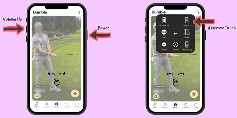 screenshot bumble on iphone