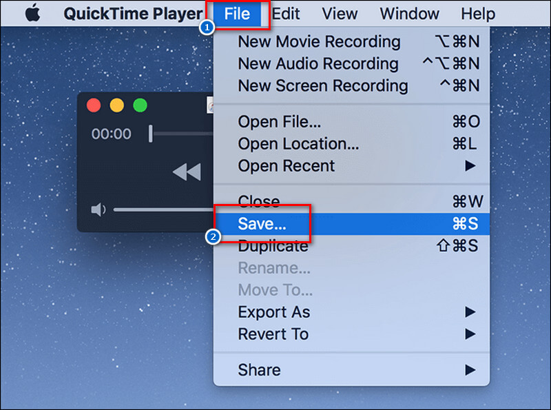 stop and save the recording