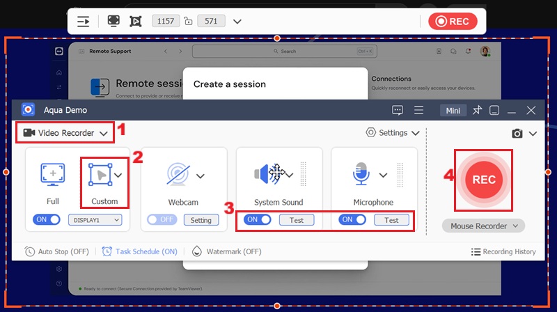 record remote session
