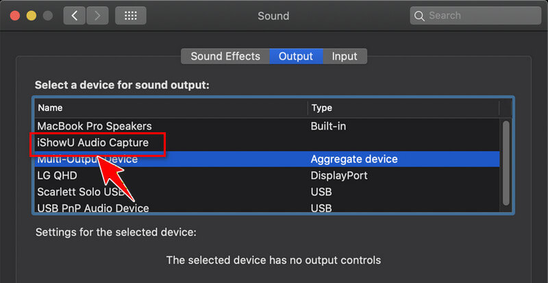 set u ishowu audio capture