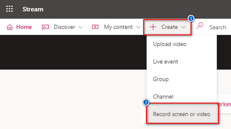 open microsoft stream/clipchamp